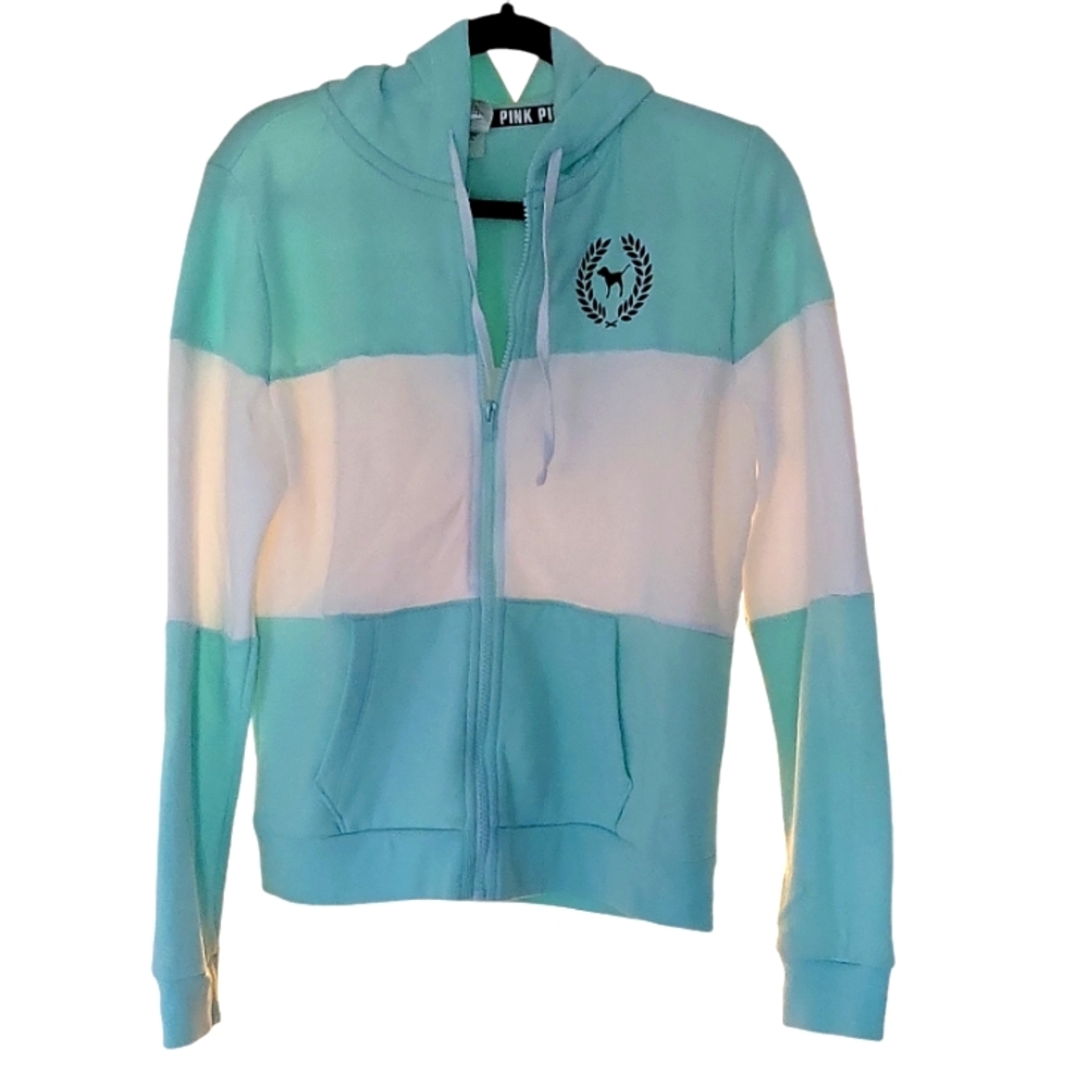 Pink VS color block hoodie